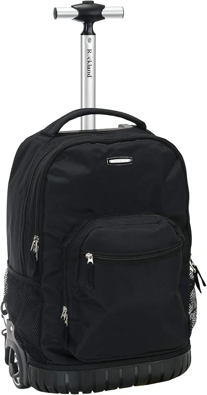 Mochila enrollable Rockland para portátil de una sola asa, 19", negro