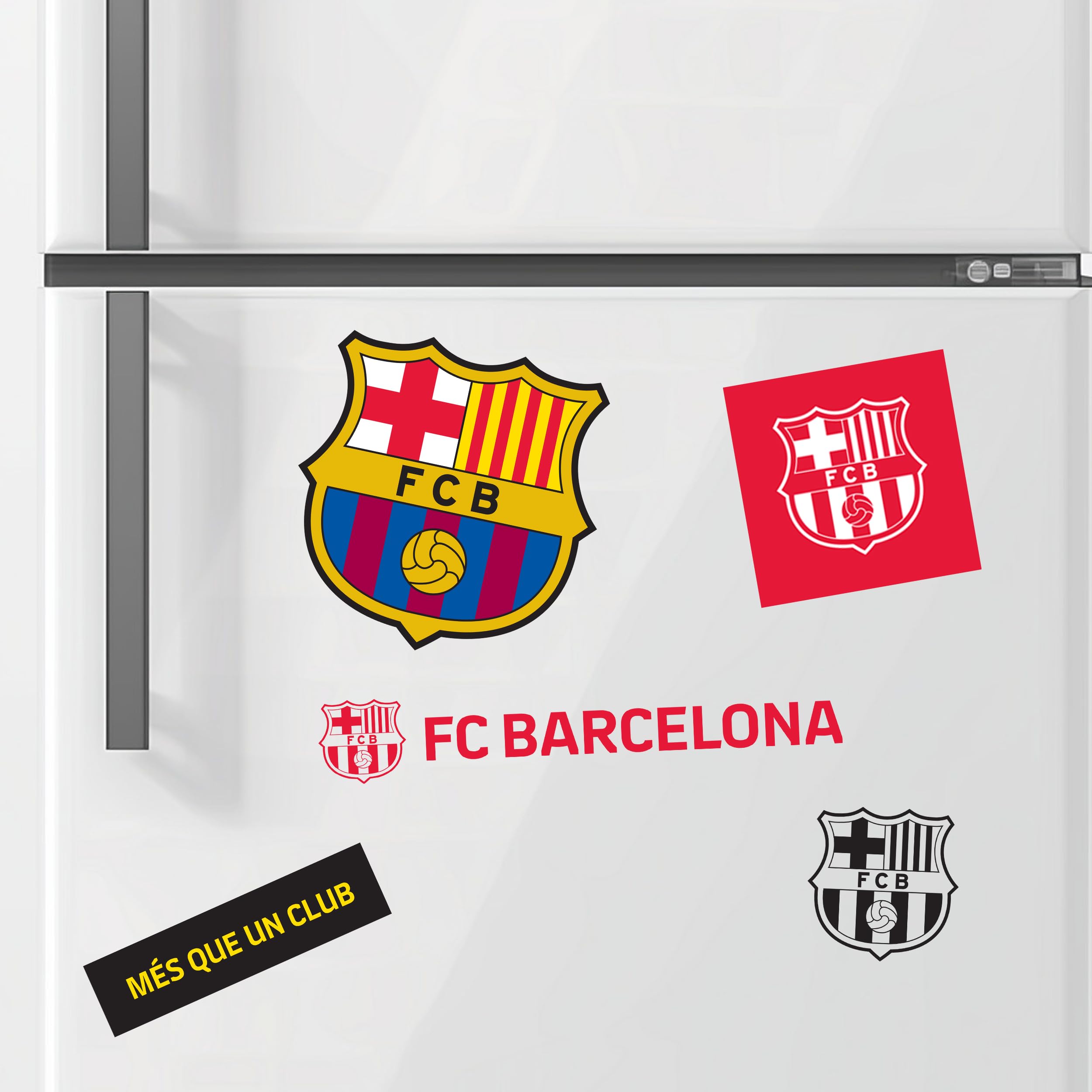 Licence Decor FC Barcelona Sticker mural en vinyle – Lot d'autocollants Club Crest – Petit format 50 x 30 cm, Mixte