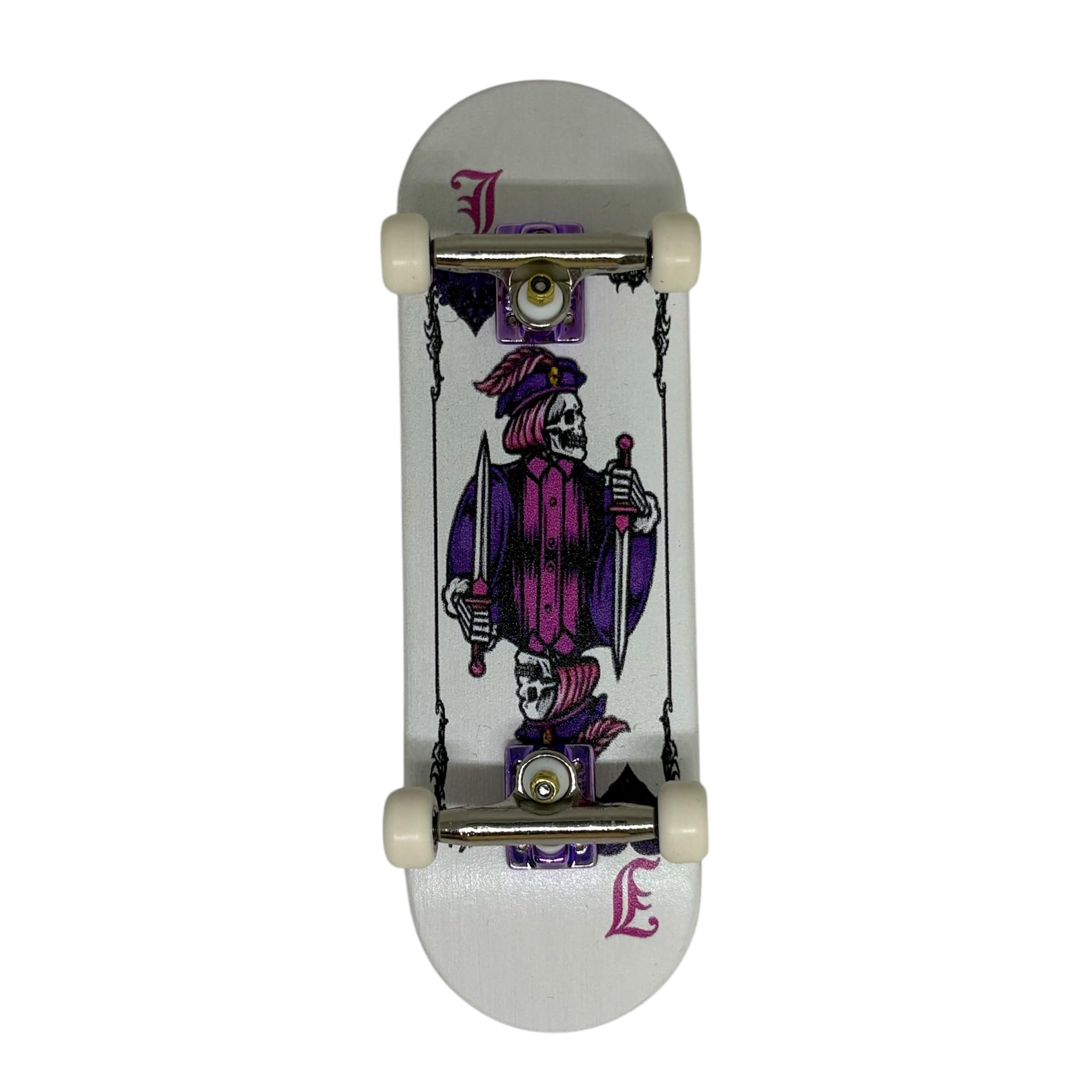 LEEFAI Pro Fingerboard Complete Skateboard Set, 29X96mm with Maples Wood Deck, 4.0 pro Trucks Regular kingpins,Urethane Bearing wheels-op3ra v3 Hearts of Jack