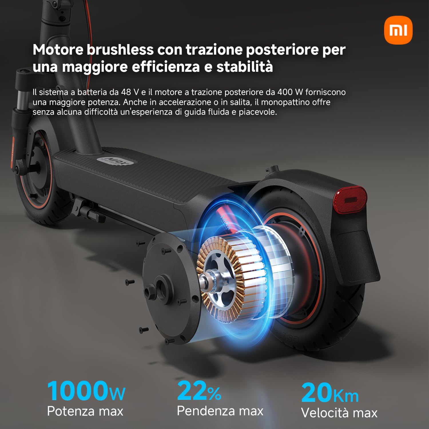Xiaomi Electric Scooter 5 Max Silnik 400W, Plynna Jazda, Idealna do Miasta i Lekkiego Terenu