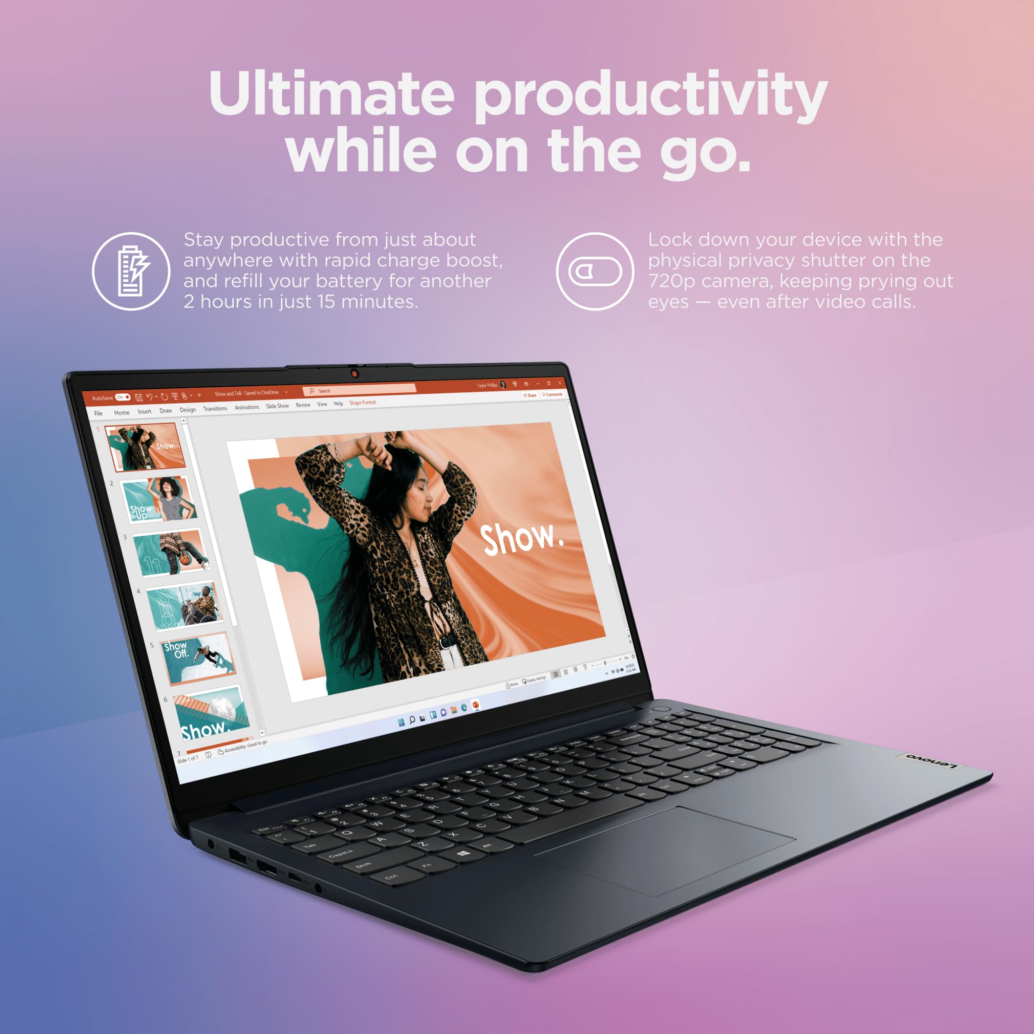 Lenovo IdeaPad Laptop Computer 2025, 15.6" FHD Touchscreen, 10-Core Intel i5, Intel Iris Xe Graphics, 40GB RAM, 1.5TB Storage (1TB SSD + 500GB Ext), MarxsolAccessory, Win 11 Pro, Lifetime Office 2024
