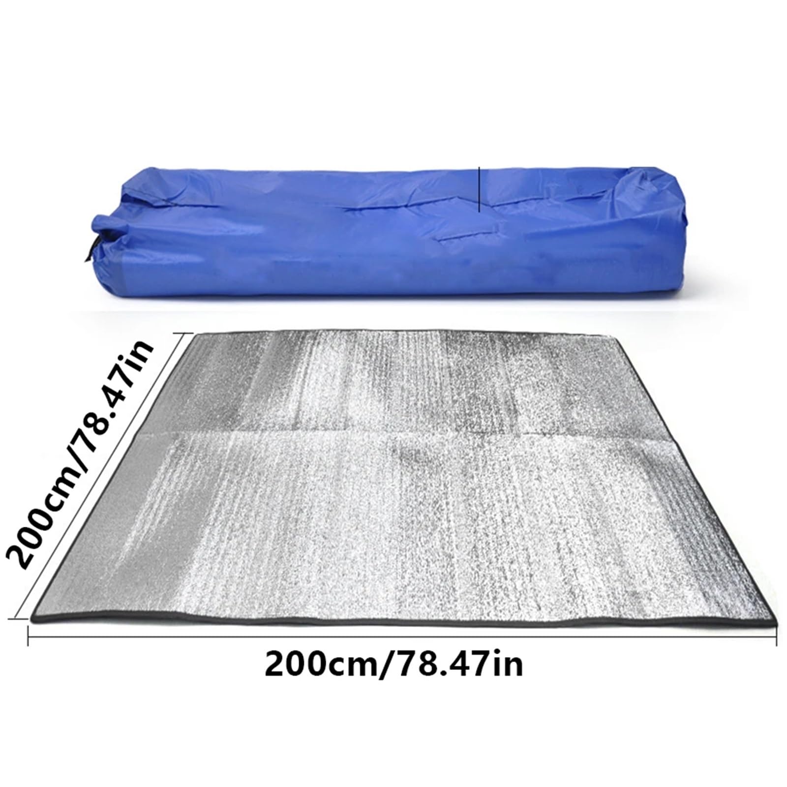 Mata z folii aluminiowej, Mata kempingowa z folii aluminiowej na zewnątrz, dwustronna, w wielu rozmiarach