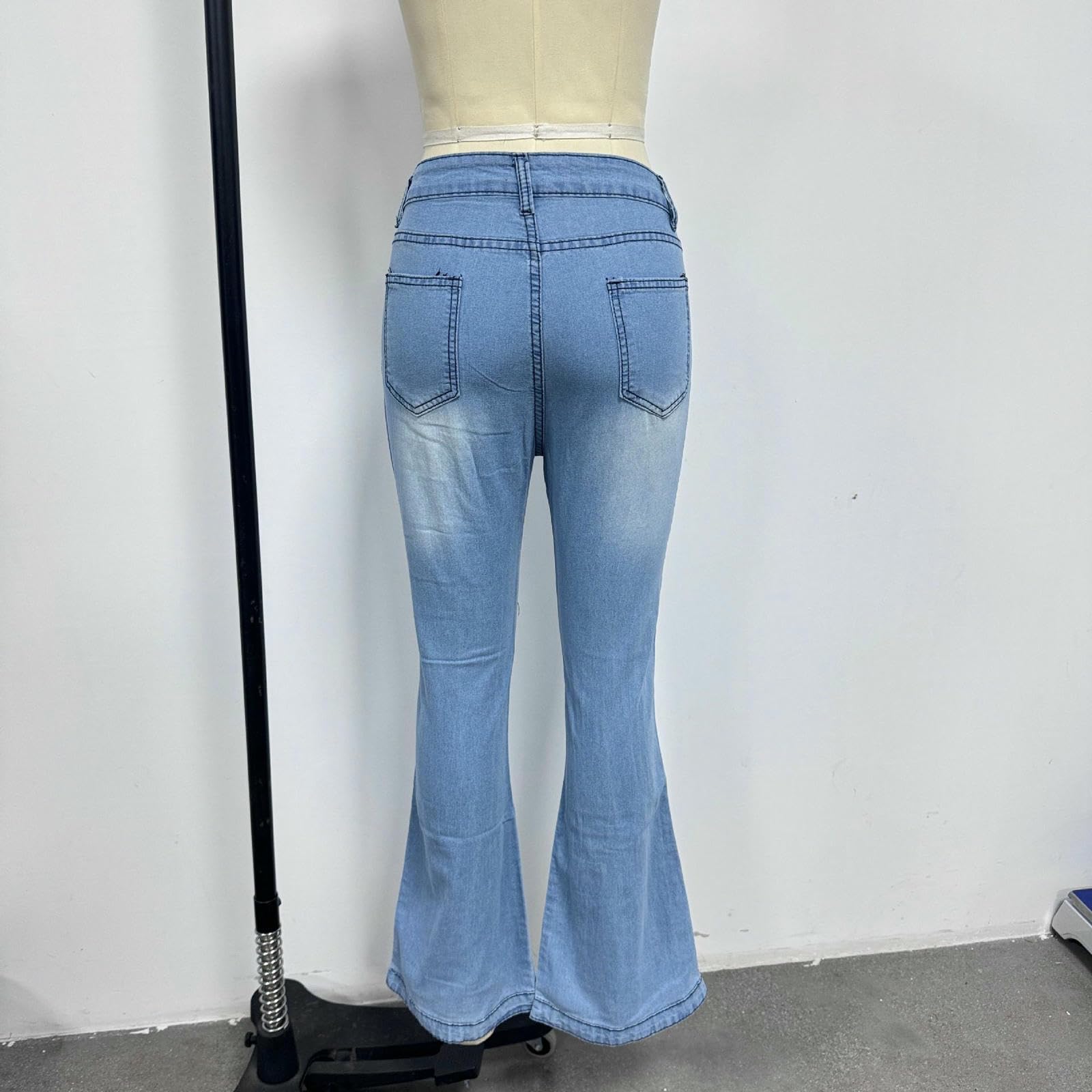 Jeans da Donna Pantaloni alla Moda E Versatile per Le Donne-Blu Intenso-XXL