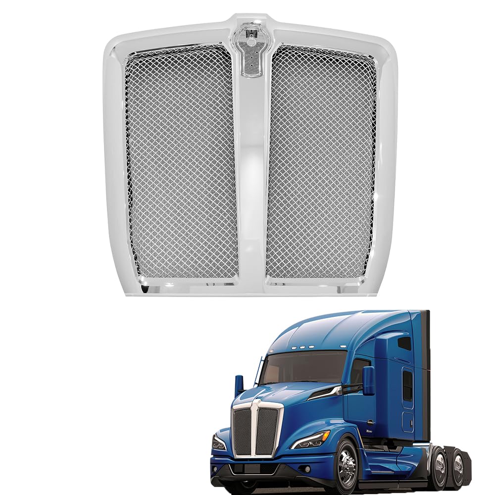 Photo 1 of Allna Chrome Front Hood Grille with Bug Screen for Kenworth T680 2022+