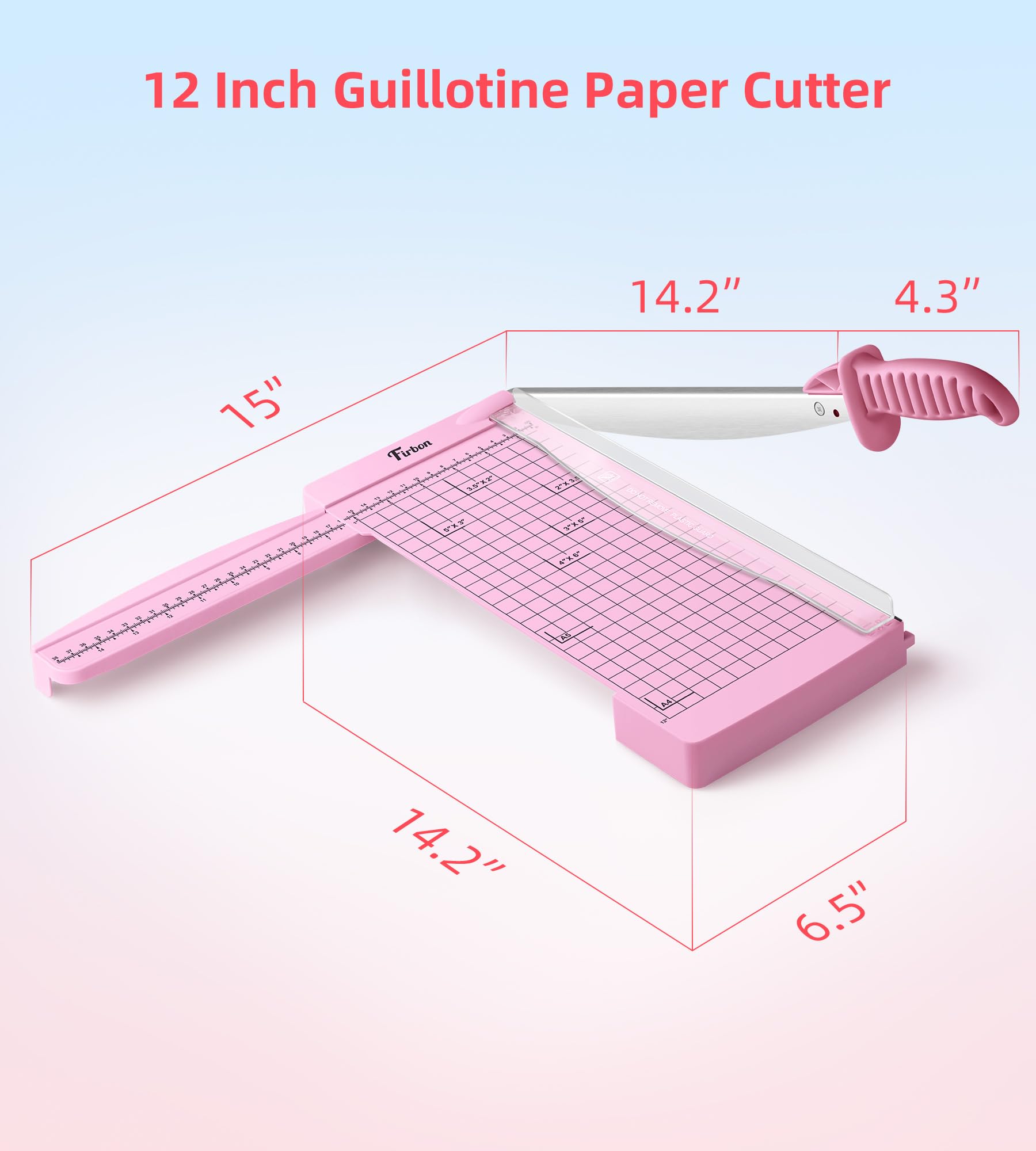 Firbon 12" Paper Cutter - Precision Trimmer -6 Firbon 12" Paper Cutter - Precision Trimmer -6