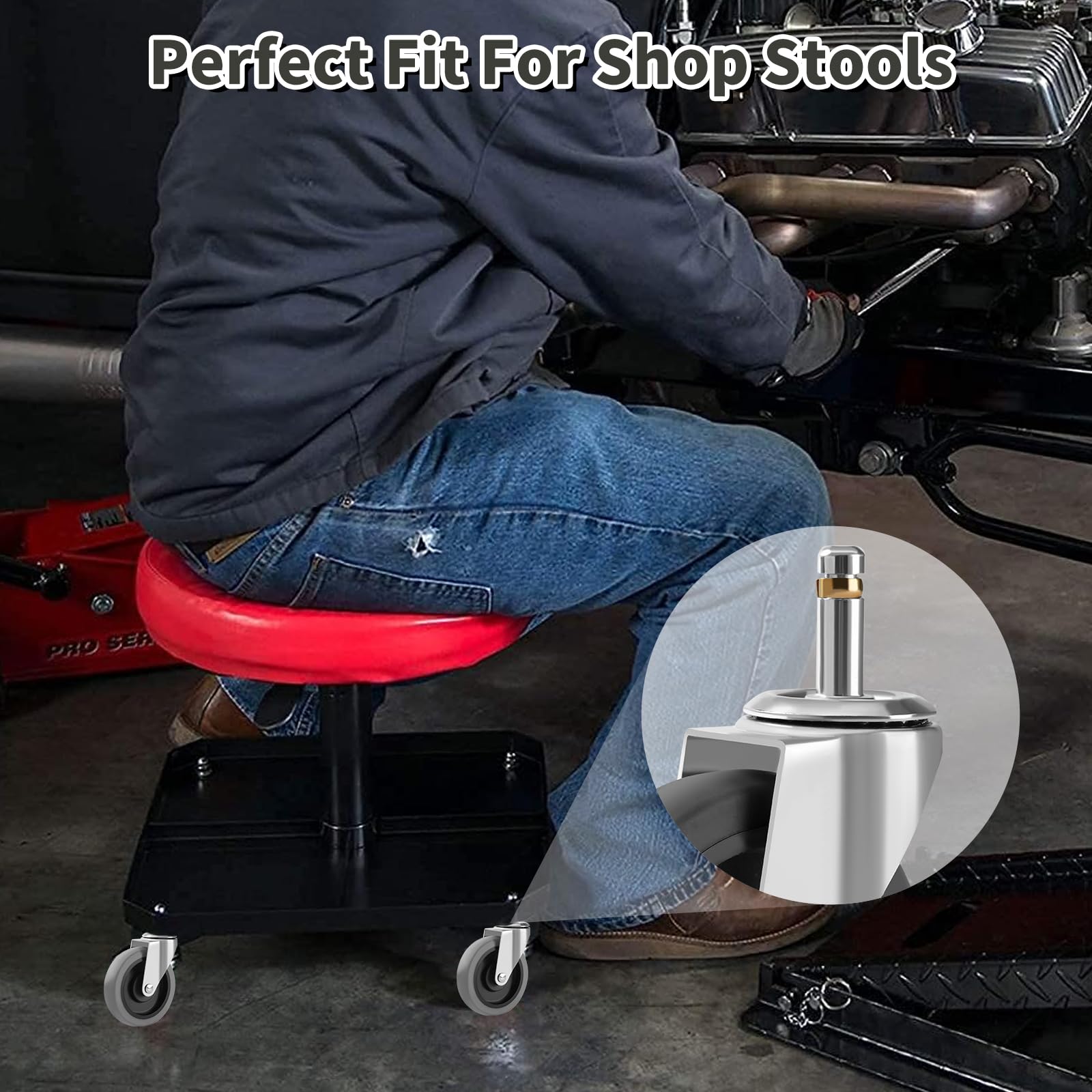 Besitu Rubbermaid Lot de 4 roulettes pivotantes de 10,2 cm de diamètre pour chariot utilitaire Rubbermaid Mop Bucket Shop Vac Weber Grills