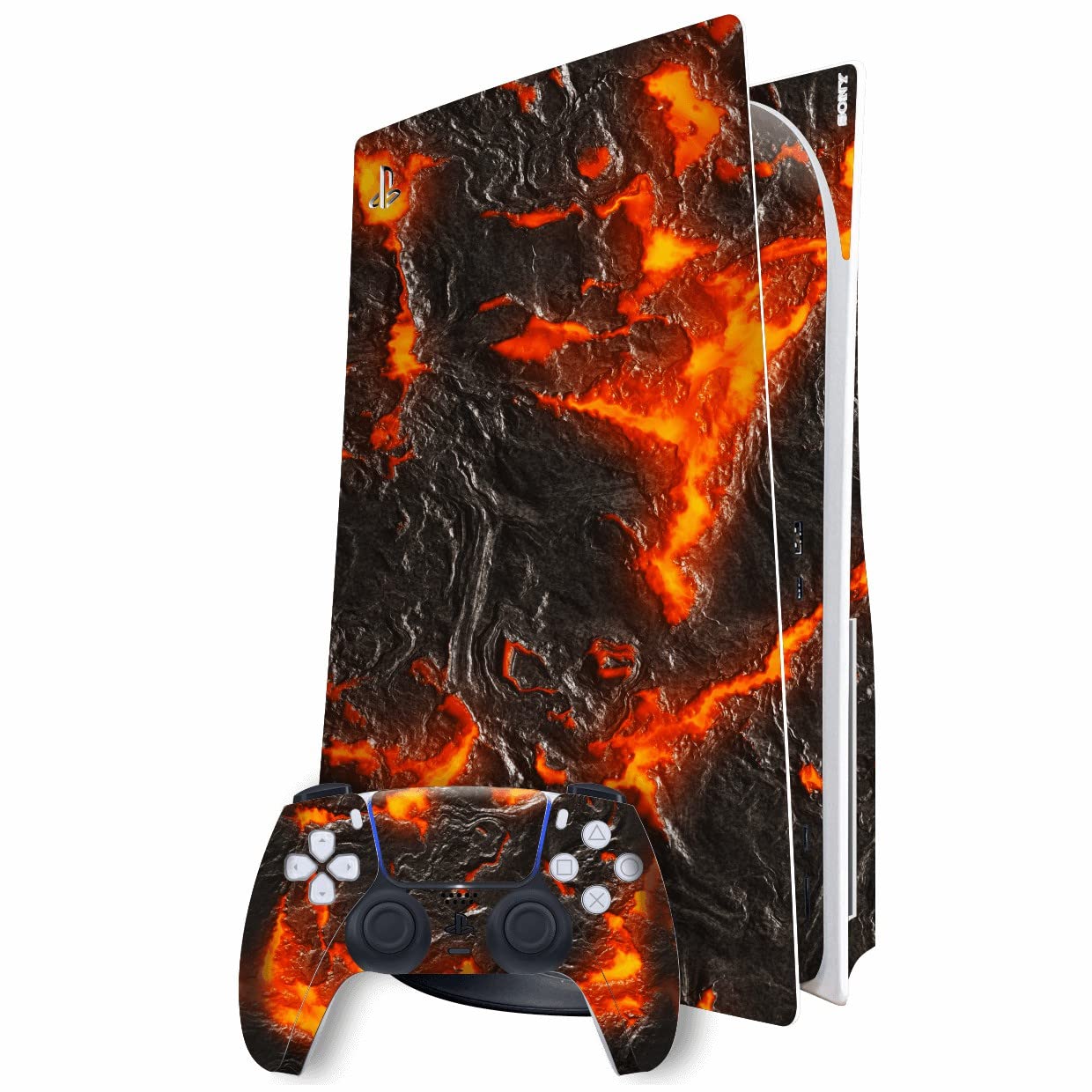 GADGETS WRAP Printed Vinyl Skin Sticker Decal Wrap Compatible with PlayStation 5 (PS5) DISC Edition - Signature Magma Skin Multicolor (B0BW5JZC5N) Amazon Price History, Amazon Price Tracker