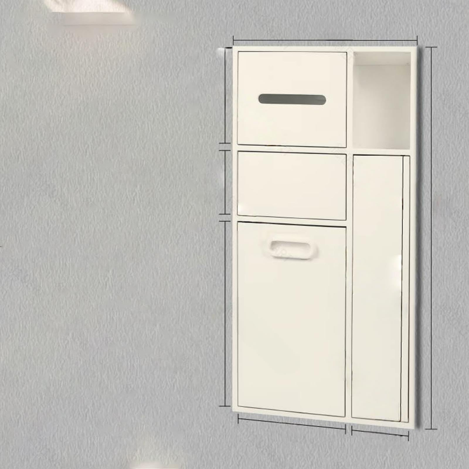 Nicchia da Bagno Incassata in Acciaio Inox, Organizzatore a Parete 67x40cm