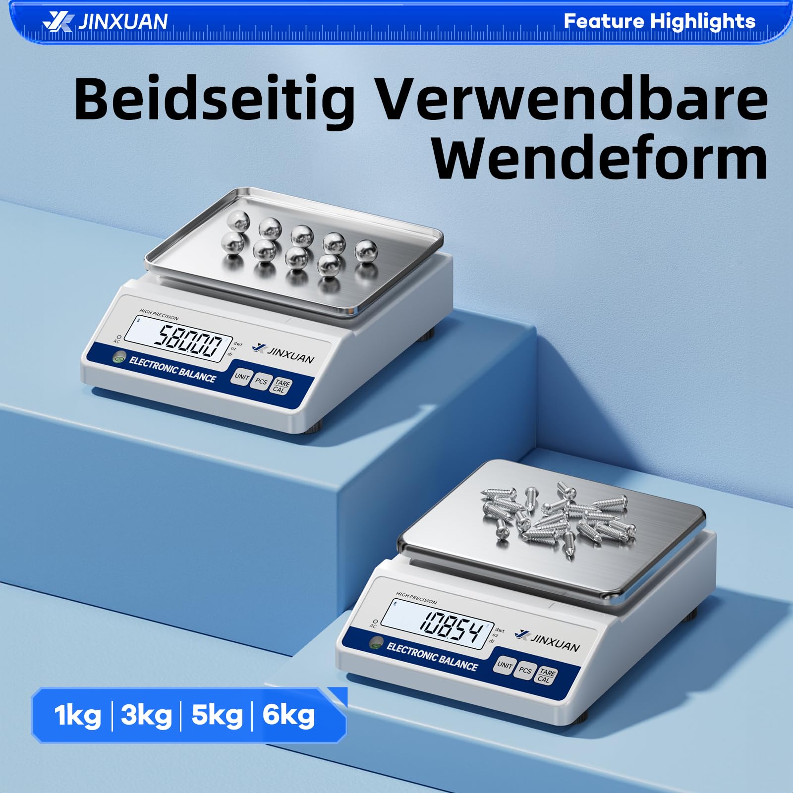 Laborwaage 6000g x 0.01g Analysewaagen Grammwaage Präzisionswaage Schmuckwaage Digitalwaage mit einer Genauigkeit von 0,01 Gramm