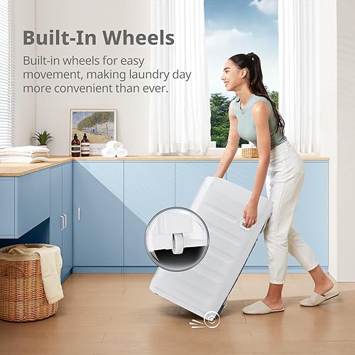 Miniatura 7 de COMFEE' Lavadora portátil, lavadora compacta de 0.9 pies cúbicos con pantalla LED, 5 ciclos de lavado, 2 rodillos integrados, lavadora completamente