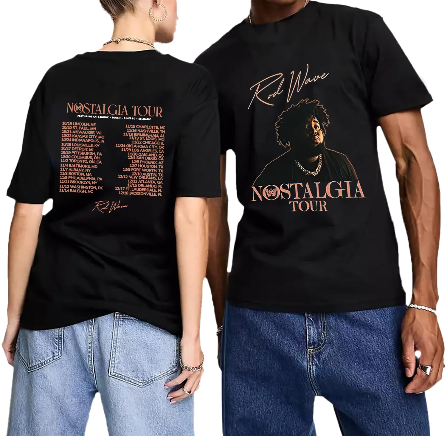 R%od Wav*e Tshirts Nost%algia 2023 Tour Shirts ro#d wa&ve Shirts Cotton Fans Shirt for Women Men Concert Graphic Tee