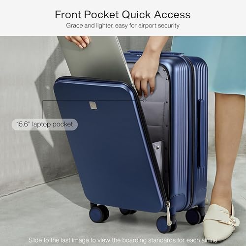 Miniatura 2 de Hanke Grace - Maletas con ruedas rígidas, equipaje de mano aprobado por aerolíneas, maleta de viaje de 20 pulgadas, equipaje ligero Tsa para viajes