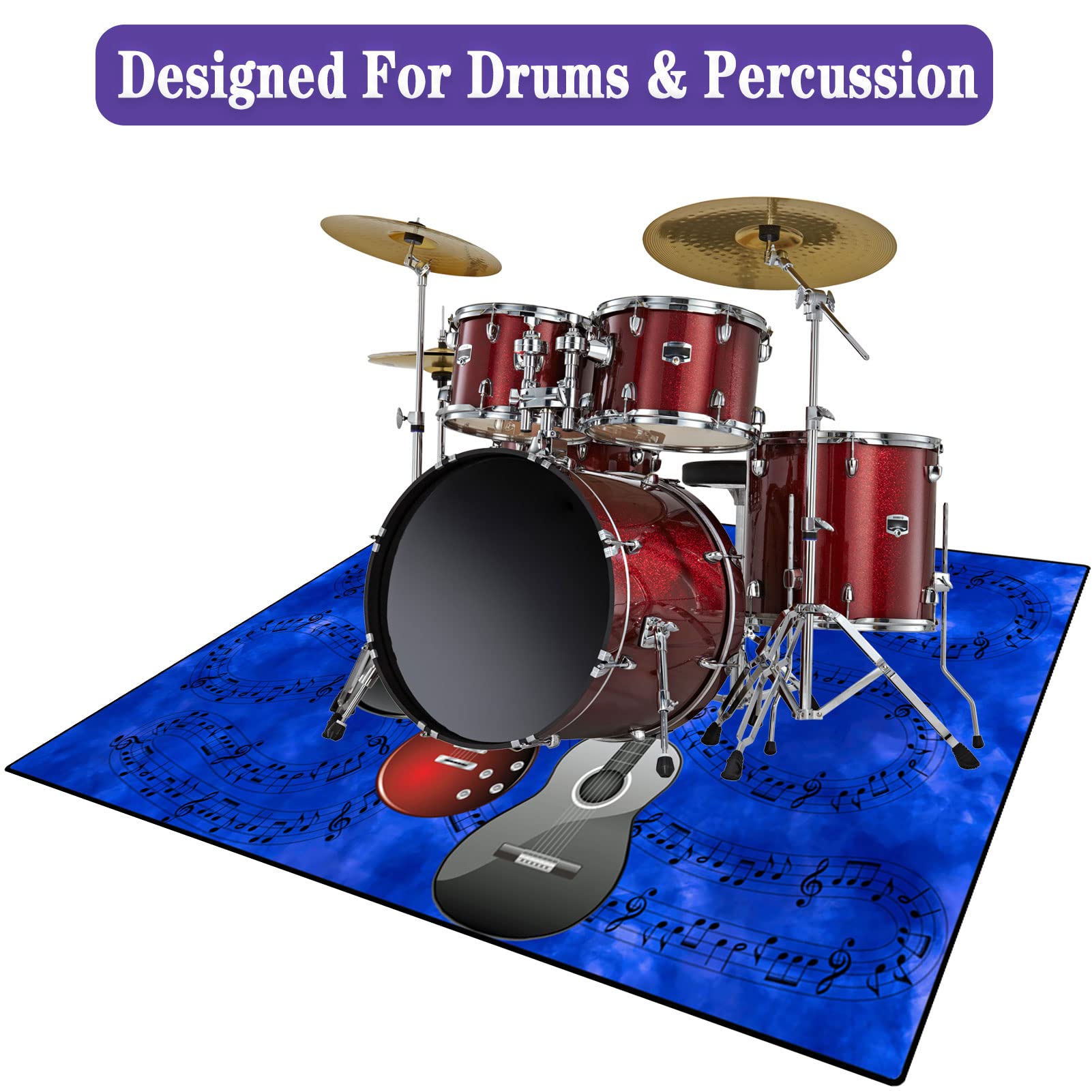 Tappeto Per Batteria 200x160 Cm - Antiscivolo, Fonoassorbente, Per Batterie Acustiche Ed Elettroniche - Foto 4