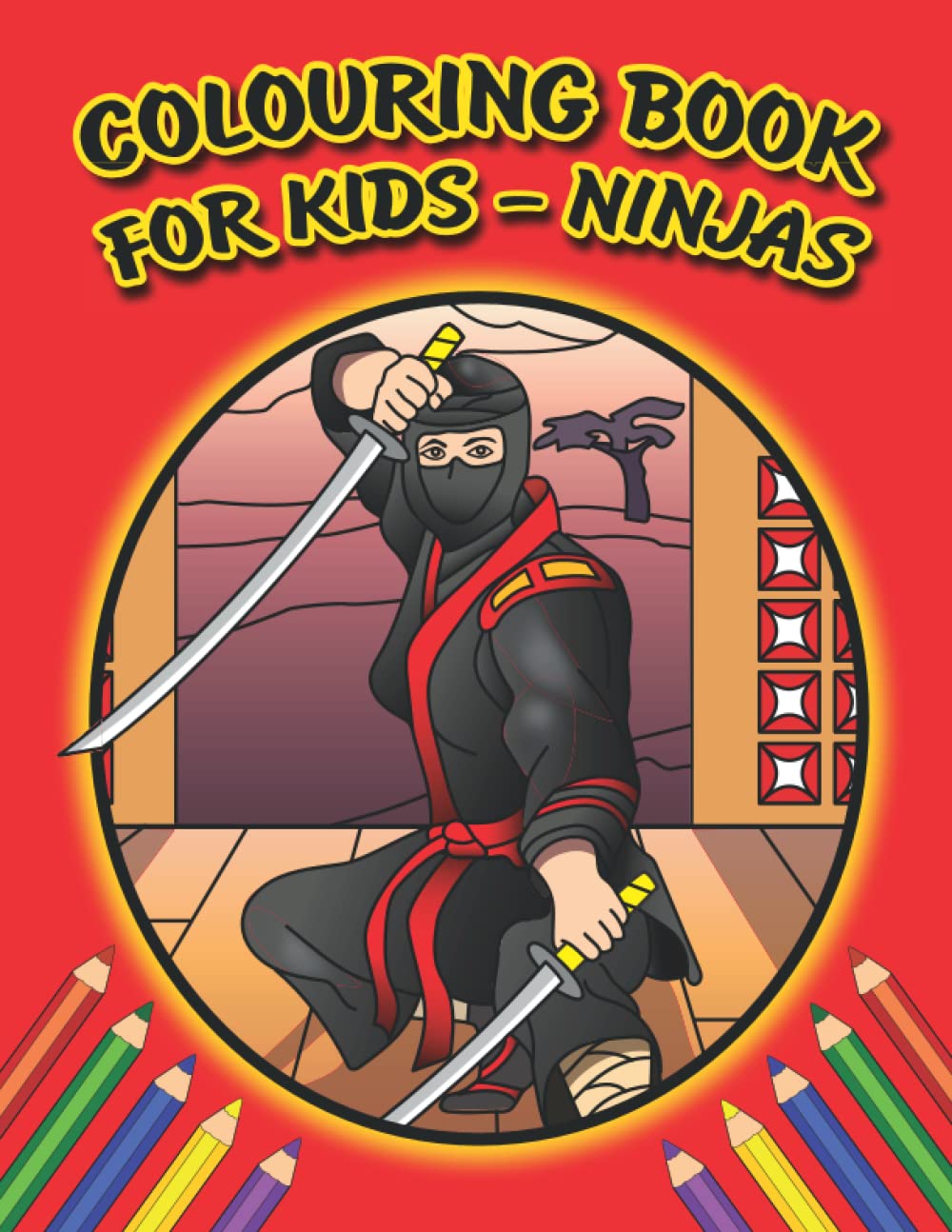 Colouring book for kids - Ninjas: Ninja colouring book for boys and girls (Activity books for children)