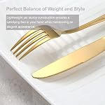 Gold Silverware Set, Mirror Polishing 30-Piece Stainless Steel Flatware Set,Kitchen Utensil Set Service for 6,Tableware Cutlery Set for Home and Restaurant with Gift Box