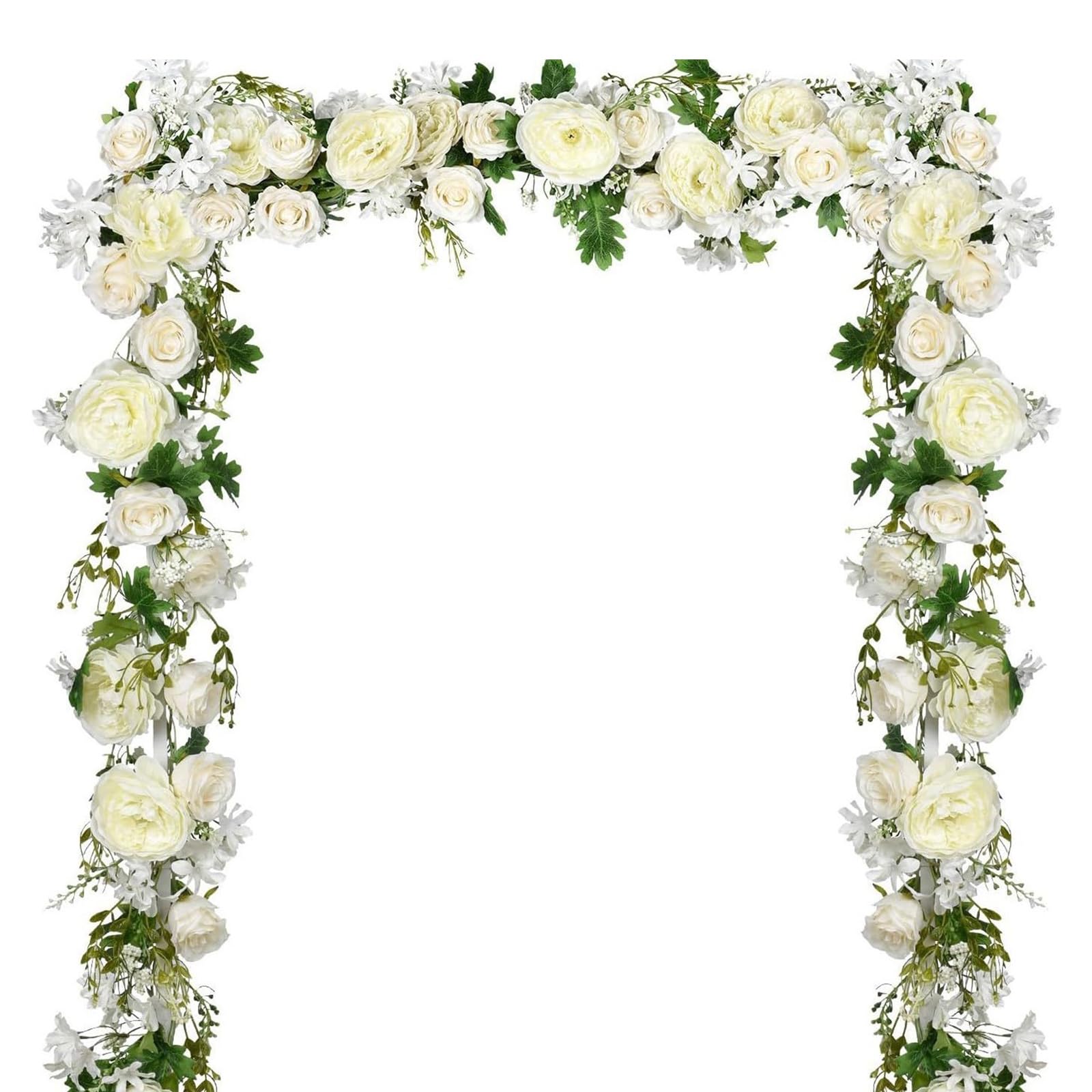 SXRQ Artificial Rose Arrangements Garland for Wedding Welcome Board or Ceremony Archway Ornament Artificial Rose Archway Decoration