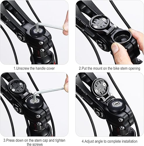 Miniatura 2 de Soporte de bicicleta ajustable para bicicleta Wahoo Elemnt Bolt y Mini, negro