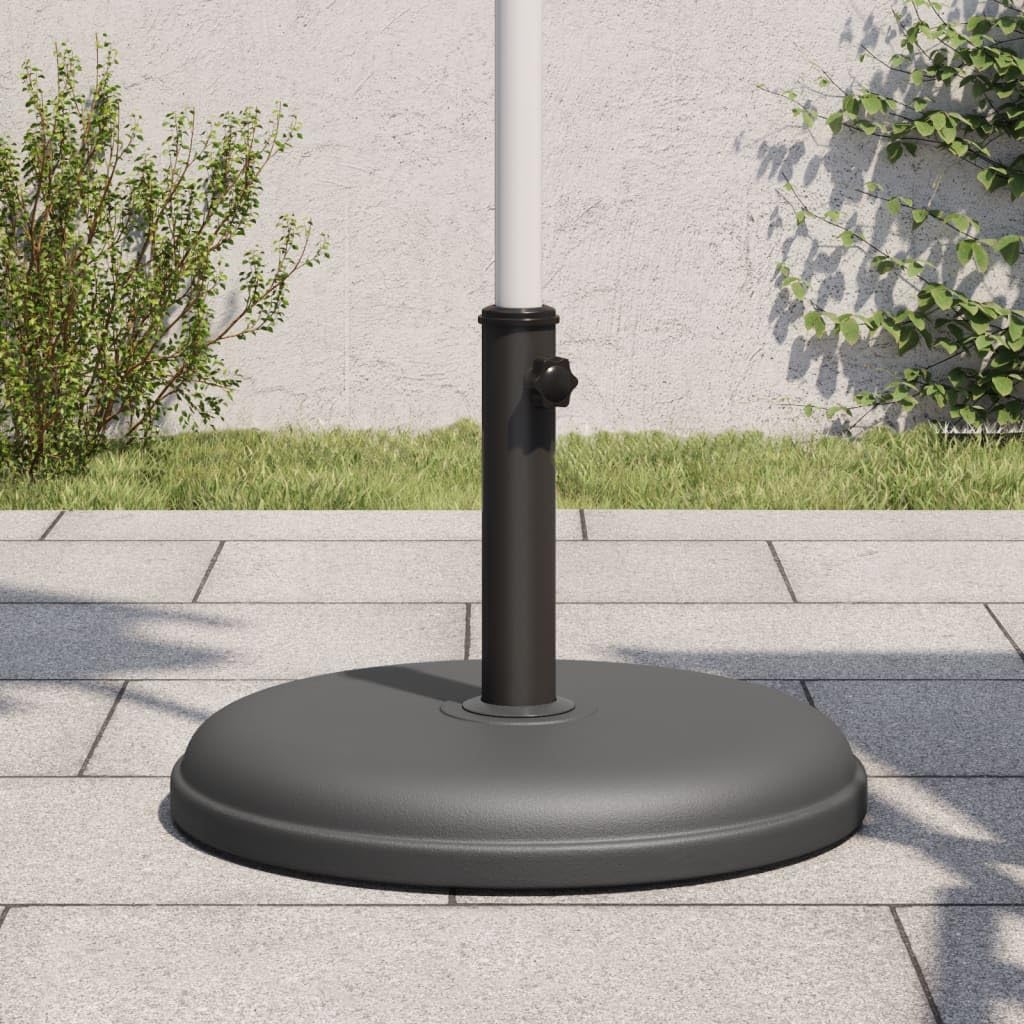 Stojak na parasol przeciwsłoneczny, 15 kg, z betonowym cokołem z tworzywa sztucznego, okrągły, kompatybilny z masztem Ø 32/35/38 mm, stabilny uchwyt na balkon, taras, do ogrodu, odporna na