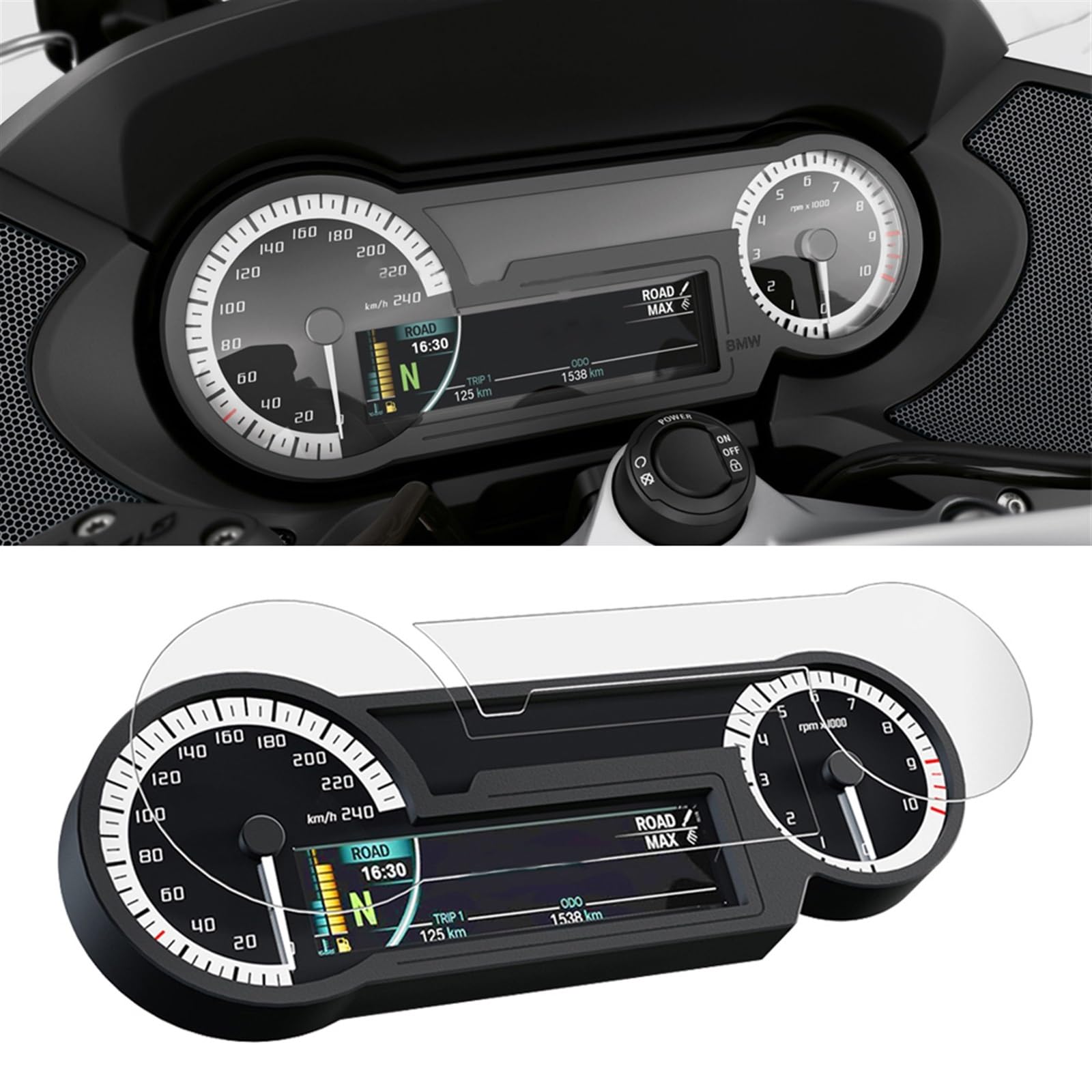 Protection de tableau de bord pour BMW R1250RT film de groupe pour voyages et road-trips moto
