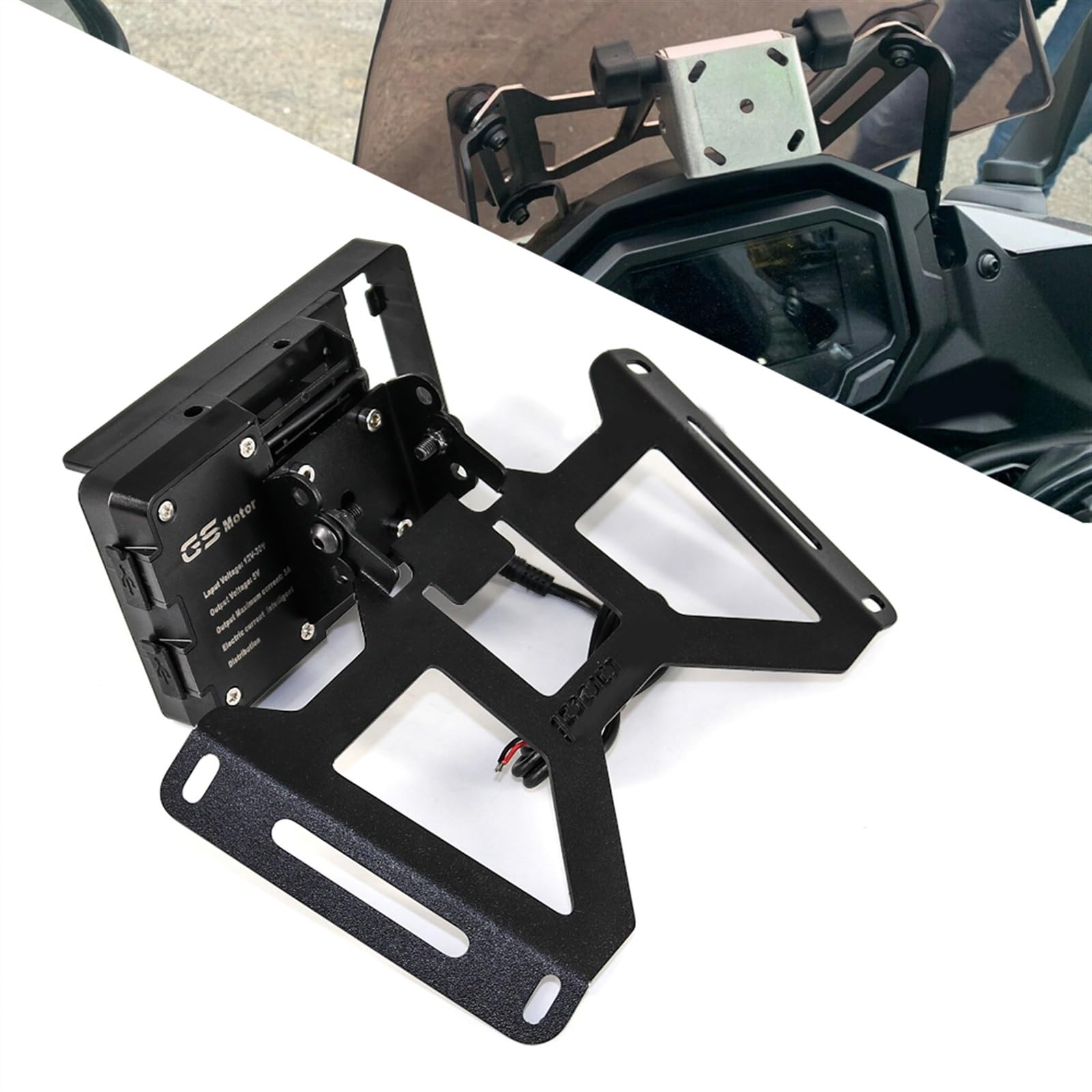 Support Navigation GPS Moto WYOERN Charge USB Pour Kawasaki Ninja Z1000 SX Z 1000 SX 2017-2020 - Fixation Téléphone Portable