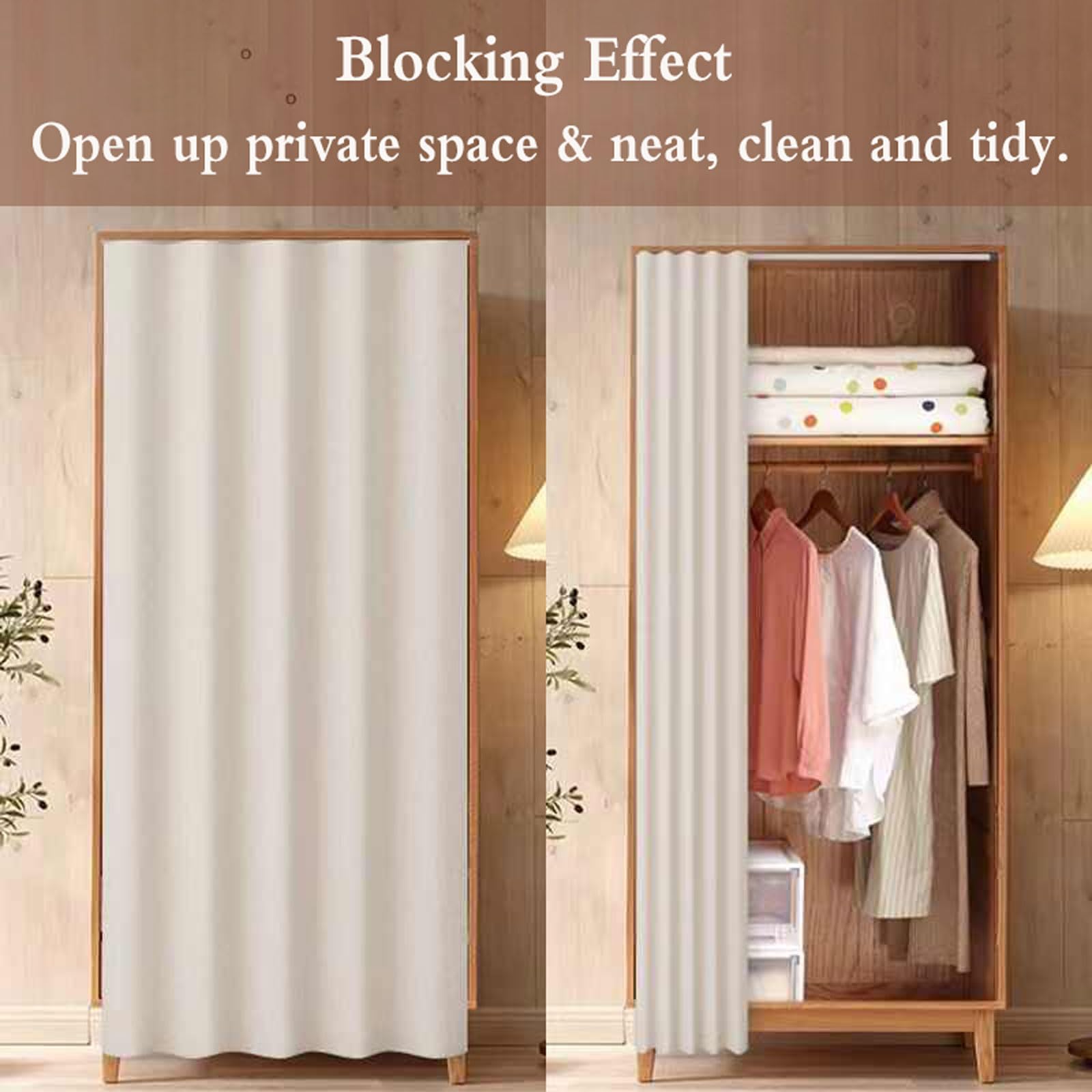 Woxefo Staubdichter Vorhang 70x90cm - Leinen Vorhang Mit Gleitschiene