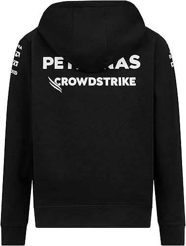 Miniatura 2 de Mercedes AMG Petronas Formula One Team - Sudadera con capucha para niños 2023, color negro, talla XXS (5/6 años), Negro -