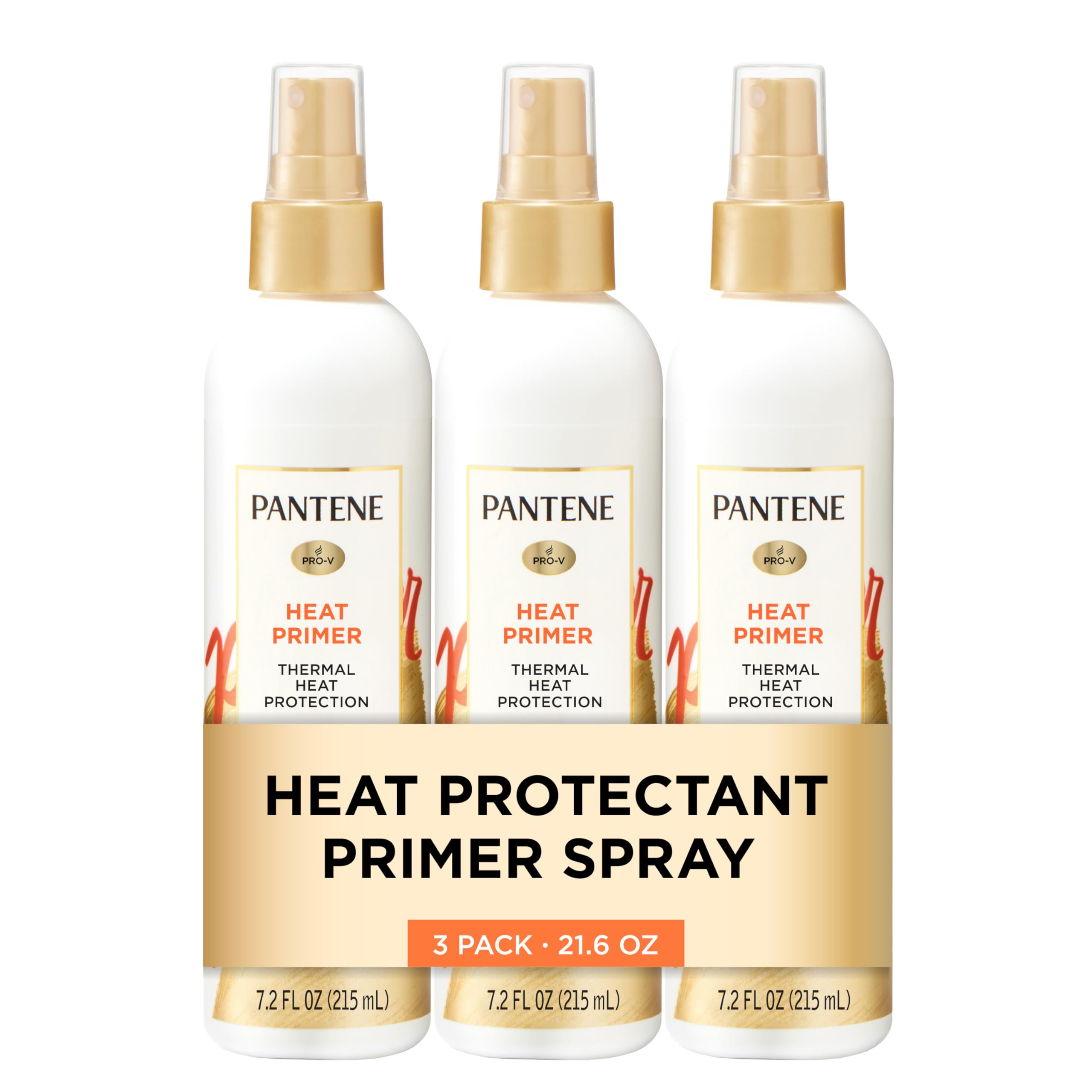 Pro-V Heat Protectant Spray, Thermal Heat Primer for Hair, Pack of 3, 21.6 oz total