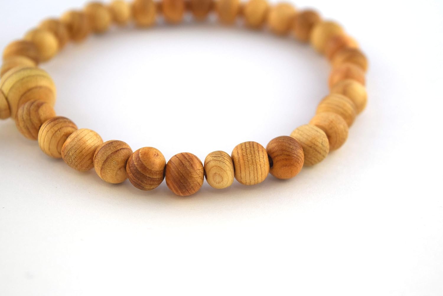 京都あさひ屋 Hinoki Wood Bracelet Japanese Juzu Prayer beads Asian Rosary Cool Zen Handmade Kyoto Gifts for Men Women One Size - Image 5
