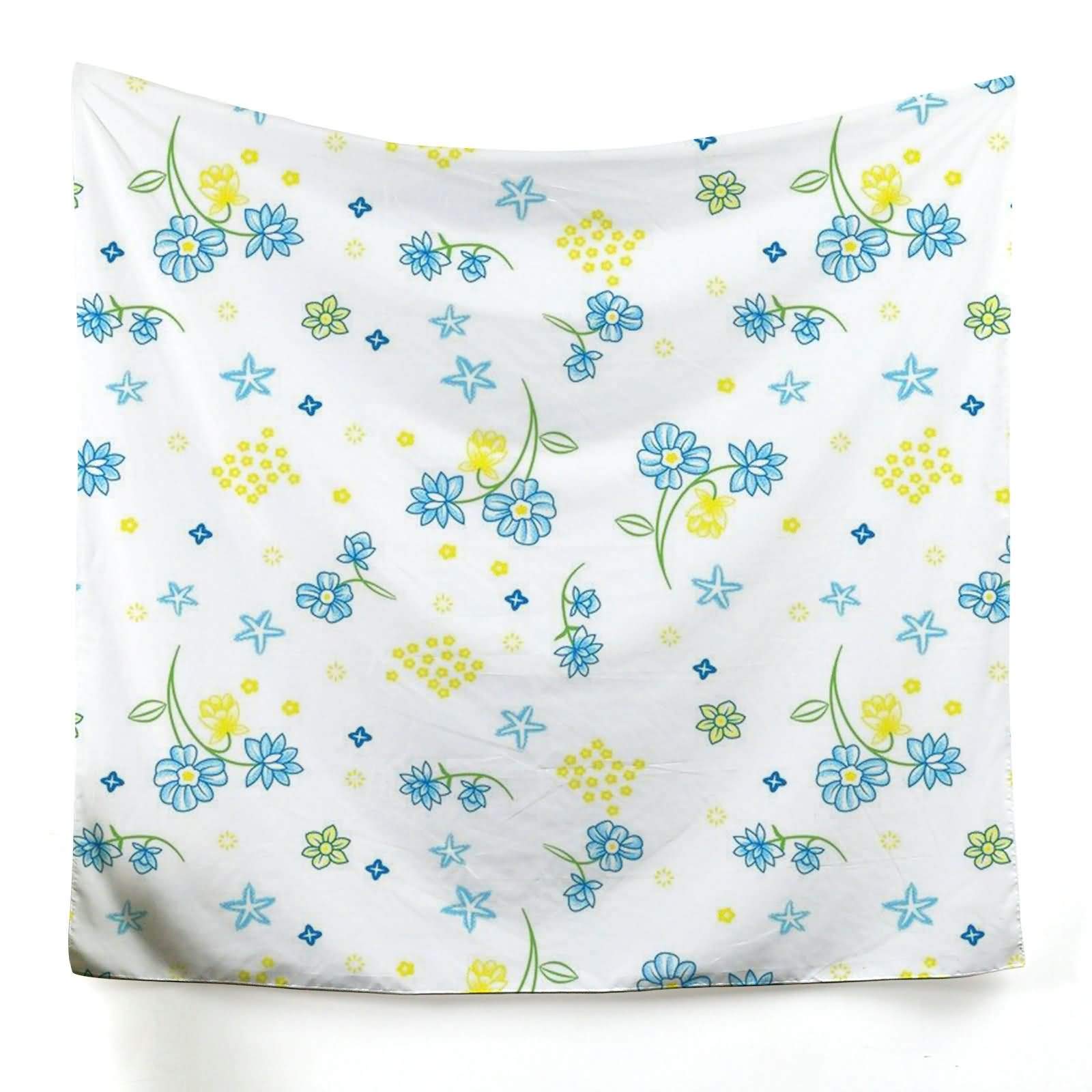 Tenture murale floral bleu moderne pour créer un coin lecture apaisant