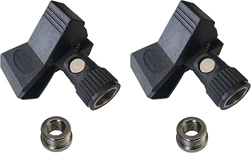 Audio 2000s MC417N2 Soporte universal para micrófono con adaptador (paquete de 2)
