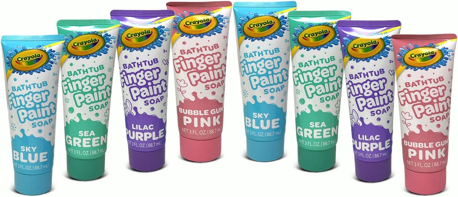 Buy Crayola Bathtub Finger Paint Variety Pack for Kids, 8 Color3 oz
