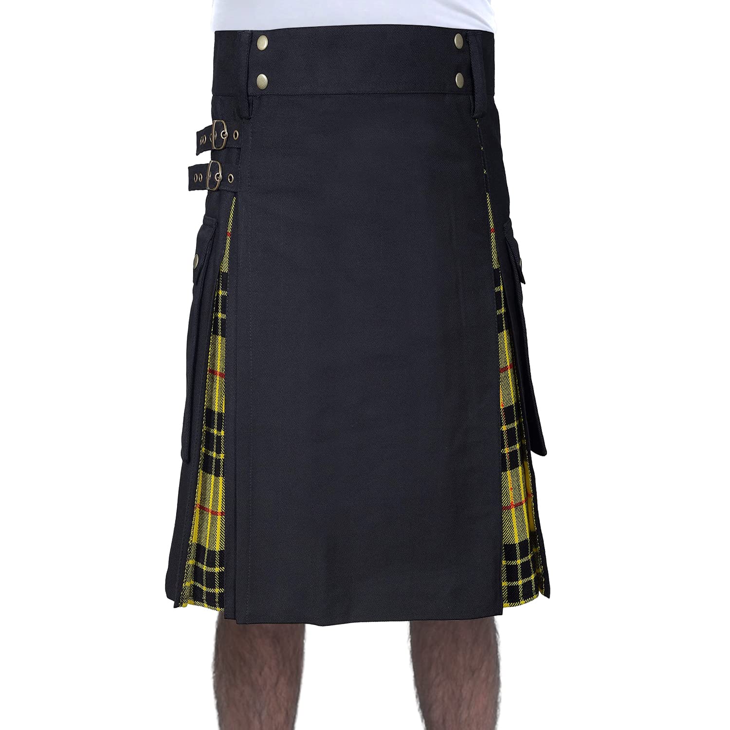 Tartan Under Pleats Hybrid Kilt, Kilt for Men, Box Pleated Kilt, Traditional Men's Kilt, Utility Kilt, 100% Cotton Kilt (McLeod of Lewis, 40)