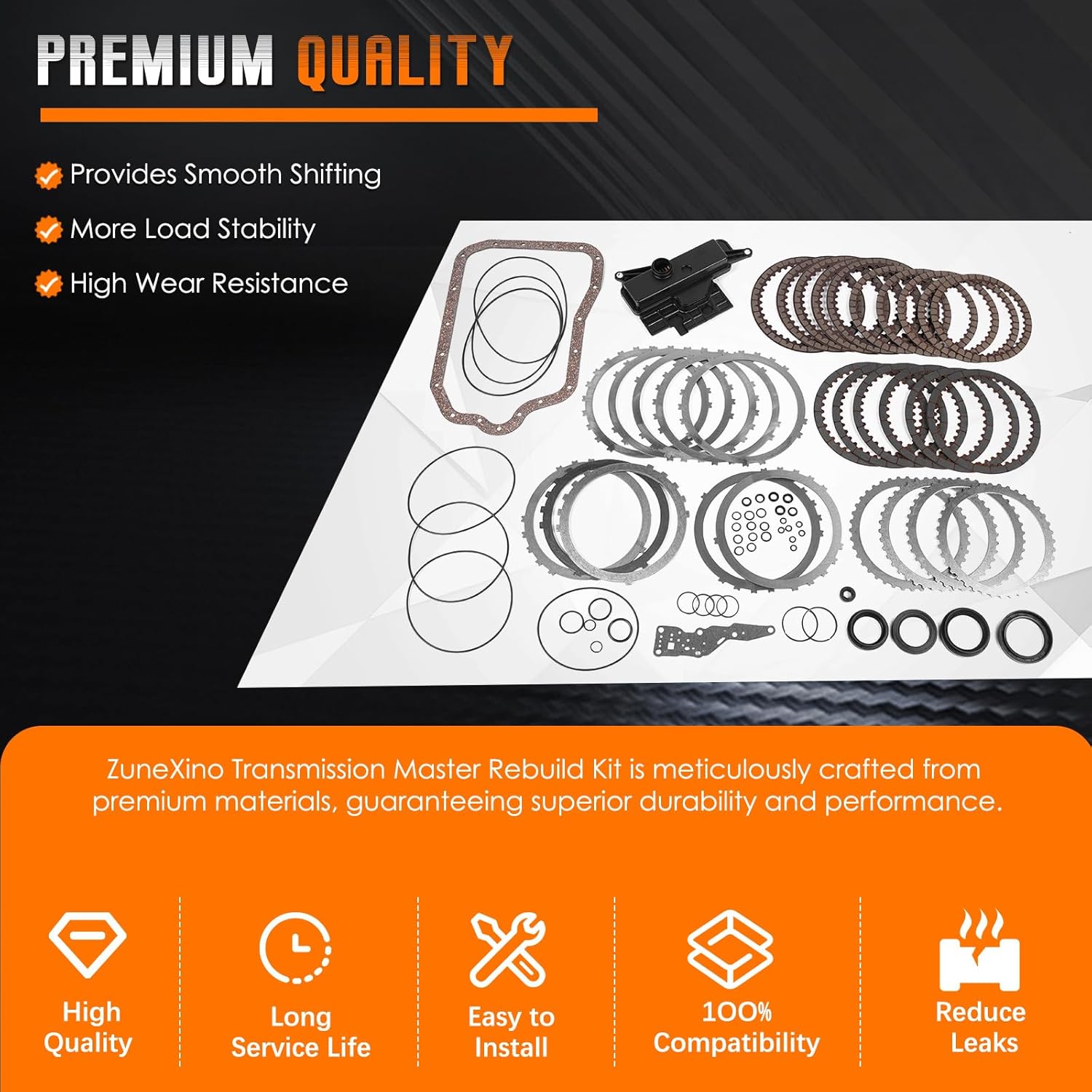 U760E U760F Transmission Master Rebuild Kit Overhaul Kit Compatible with 2009-2012 Highlander RAV4 Sienna Venza Camry 2.5L