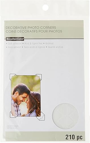 Recollections Esquinas de fotos transparentes, 12 paquetes: 210 ct. (2520 en total)