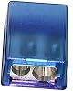 Kum 103.20.21 Mikro 2-in-1 Magnesium 2-Hole Rectangular Pencil Sharpener with Small Waste Container, Colors Vary