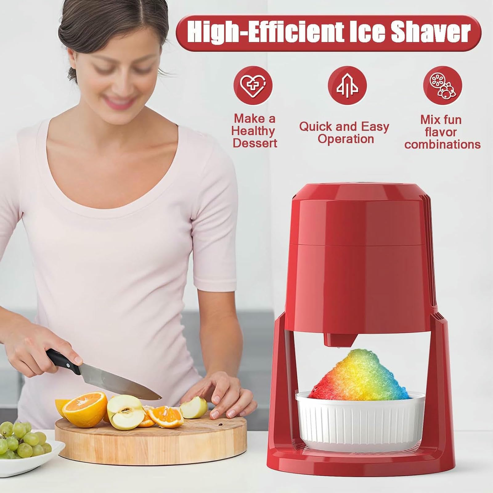 Aufladbarer Elektrischer Eisbrecher, Tragbarer Slushie Maker Mit Zwei-Geschwindigkeits-Verstellbaren Einstellungen Für Smoothies Und Slushies, Enthält Eisschalen