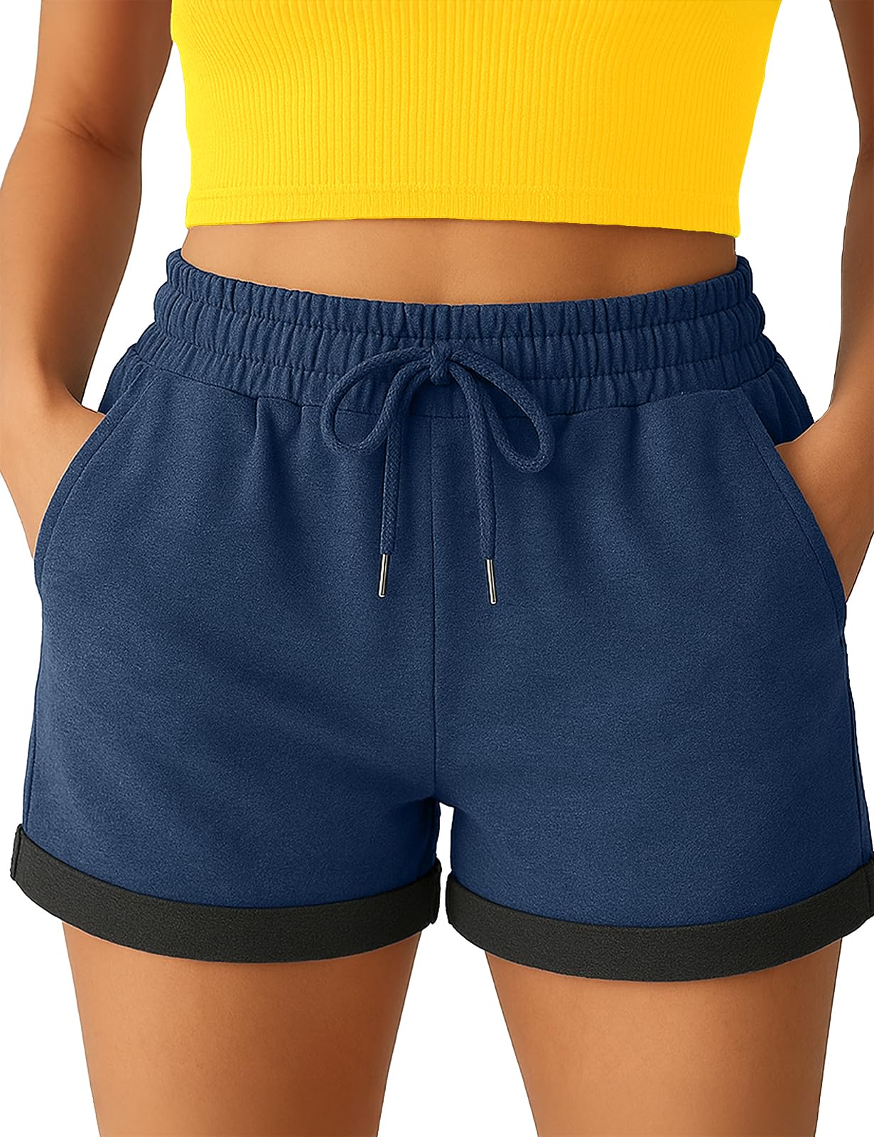 Smith & Solo Kurze Hose Damen - Shorts Sommer Hosen, Laufhose Kurz Sporthose, Trainingshose Sportshorts Women Laufshorts