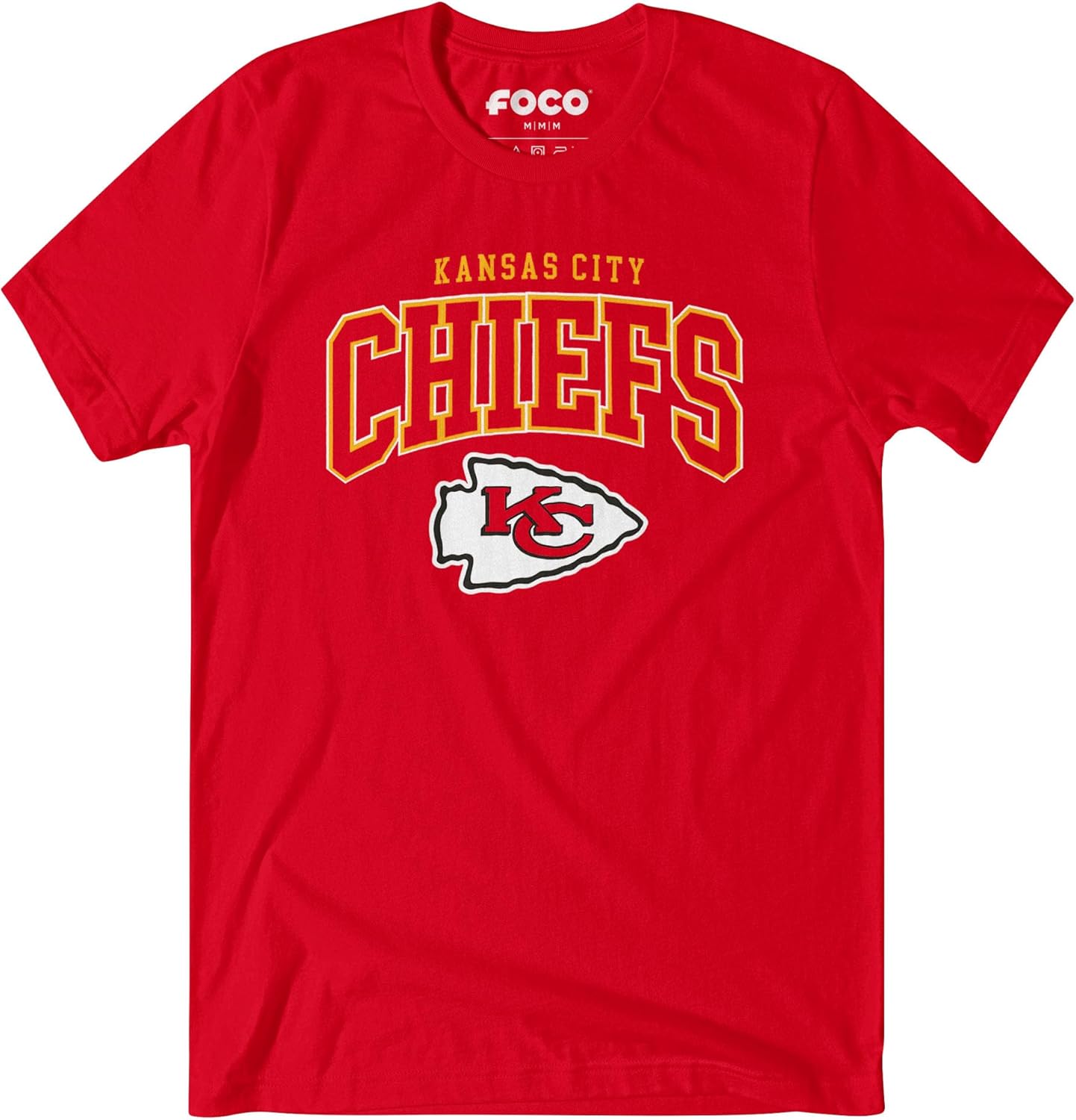 FOCO NFL Unisex-Adult NFL Team Logo Classic Arched Logo Shirt Short Sleeve T-Shirt - Image 2