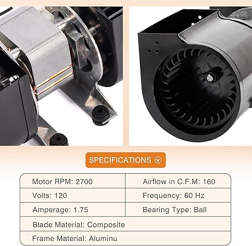 Miniatura 3 de Adviace GFK-160 GFK-160A Kit de ventilador de chimenea para Heat-N-Glo, Heat and Glow, Heat&Glo, Hearth and Home, Superior, Quadra-Fire Chimeneas,