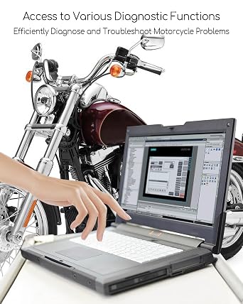 Motorcycle Obd2 Scanner Diagnostic Adapter Cable 4pin + 6pin 2 in 1 Fit for Harley Davidson to OBD 16pin Work with OBD2 Scanner Diagnostic Tool J1850 etc.