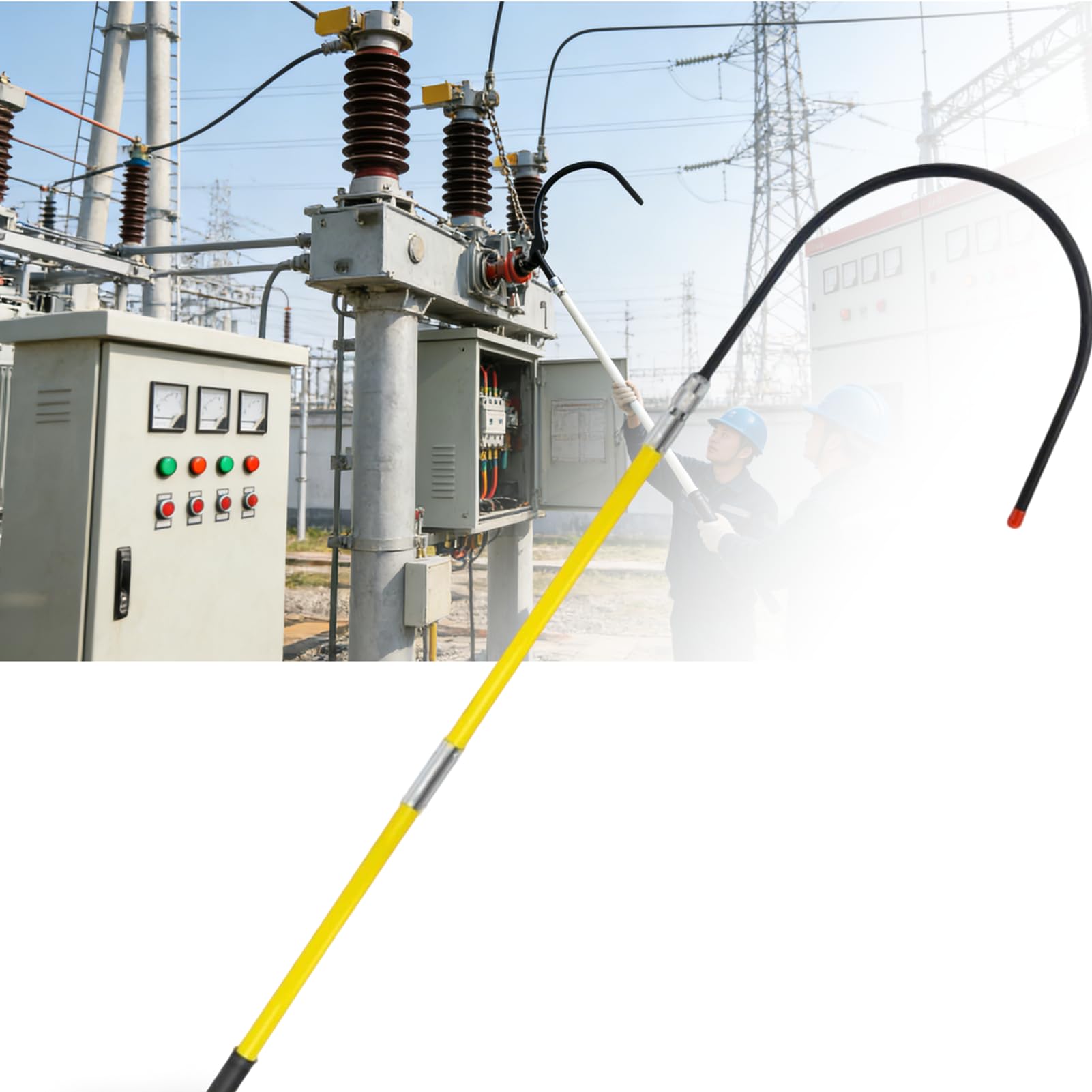 Crochet de sauvetage électrique en intervention d'urgence pour électricien de réseau