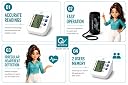 Q DEVICES Digital Blood Pressure Monitor for Home Use – Fully Automatic Upper Arm BP Machine with Large LCD Display, 2 User Memory (198 Readings) & Adjustable 360° Extra-Wide Long Cuff – 4 AAA Batteries Included (White/Black) gallery image