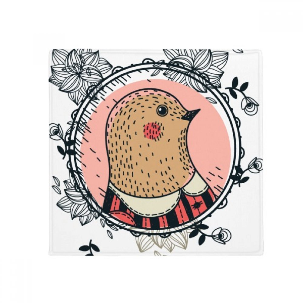 Tapis de sol pigeon et fleur 80x80cm antidérapant pour cuisine et entrée