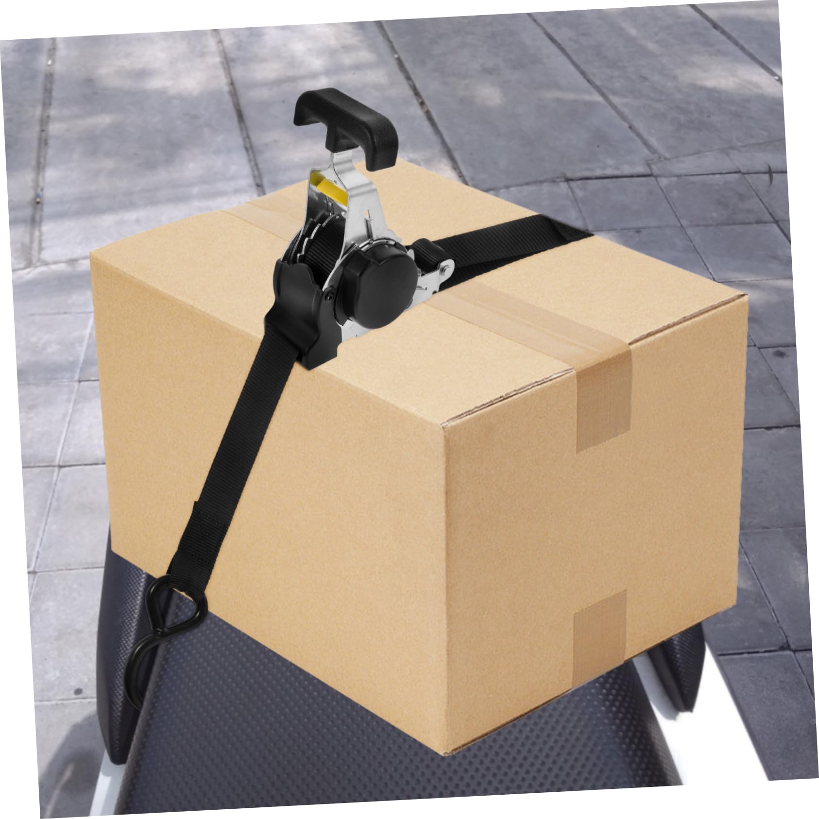 Zurrgurt mit Ratschenmechanismus aus Polyester 0, 68 T | Ladungssicherungsgurt für Vielseitige Nutzung, Zuverlässige Verbindung, Passend für Gepäck und Motorrad