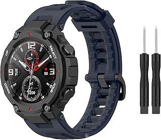 Dl3 Mobilak Band Compatible with Amazfit T-Rex/T-Rex Pro Band Soft Silicone Wristbands Replacement Bracelet for Amazfit T-Rex/T-Rex Pro Sport Strap Smart Watch Accessories-with Install Tools