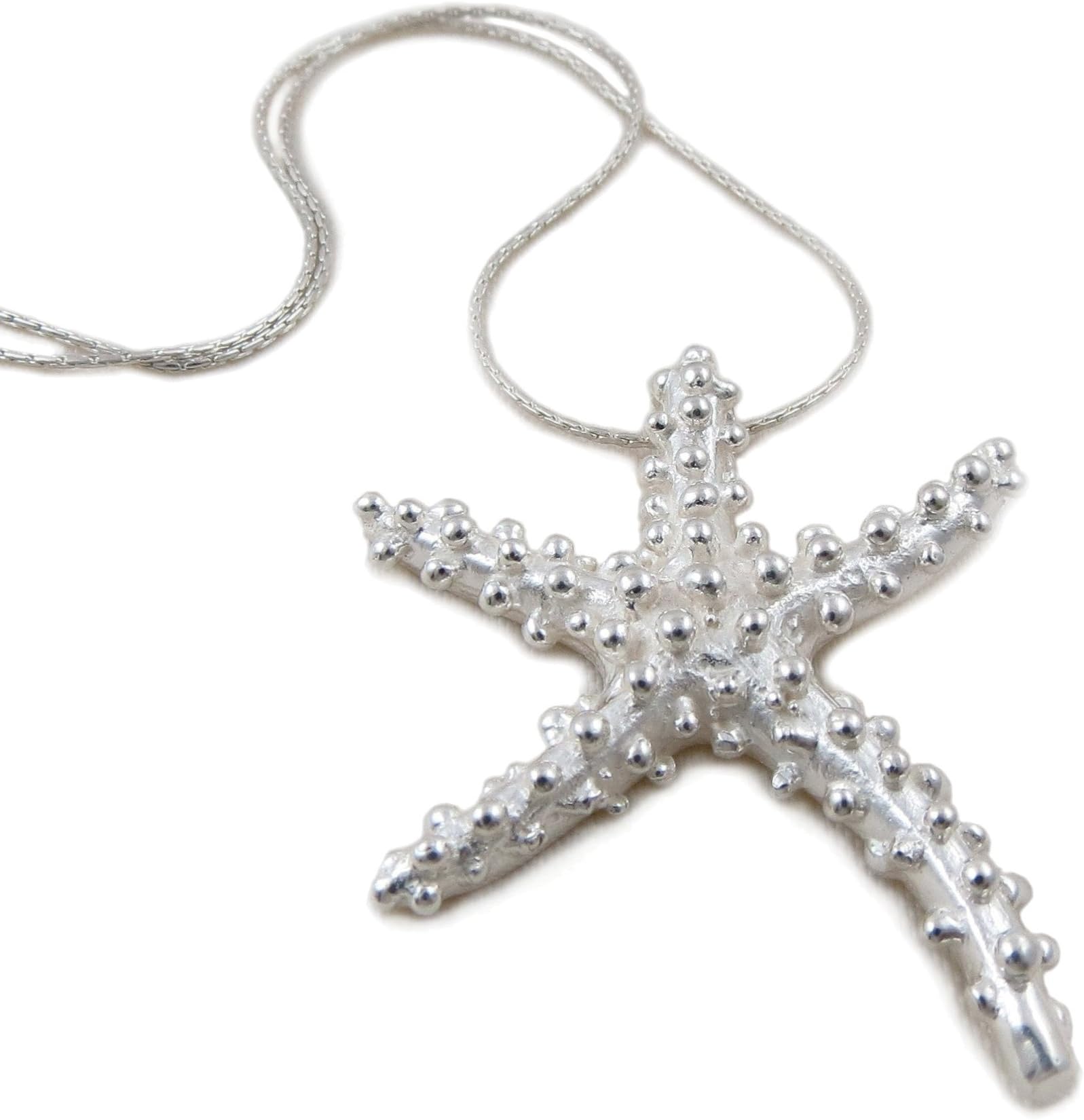 Large Starfish Pendant 925 Sterling Silver