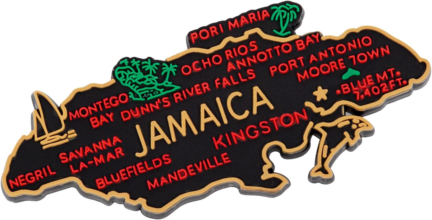 lychee Jamaica's Map Tourist Travel Fridge Accessories Stickter Fashion New Unisex Gifts