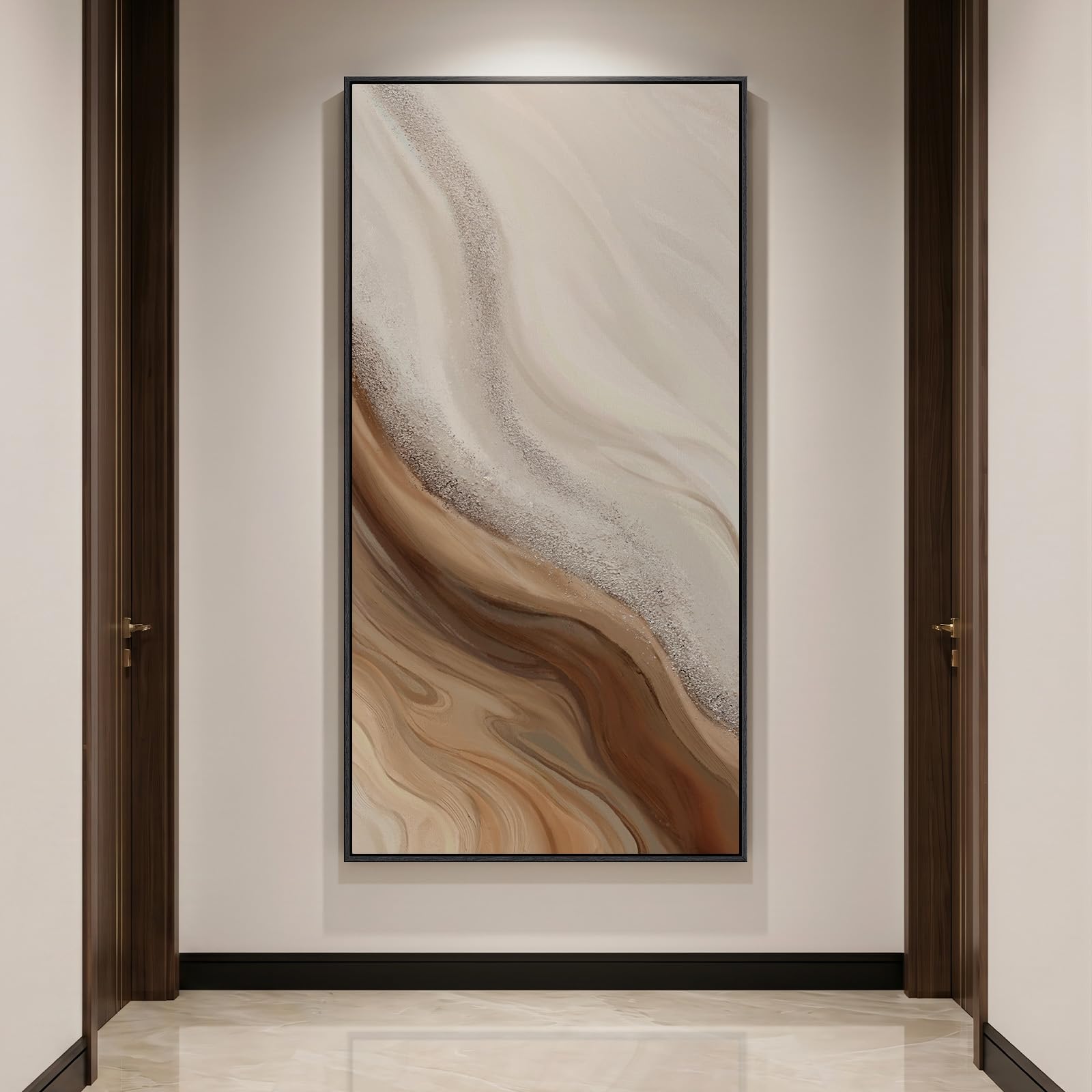 Vertical Earth Tone Abstract Canvas Wall Art