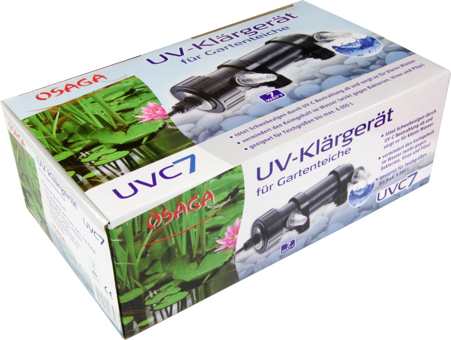 Osaga 7 Watt Uvc Teichklärer Wasserklärer Lichtfilter Klärer Vorklärgerät Gerät