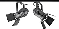 Vista 6 de TRK9000 Industrial Track Lighting Head, Theater Style with Flippers, Studio Track Lighting for Showroom, Uses PAR30, A19 or ST64 Bulbs E26 Base, H